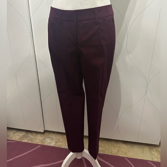 Worthington Womens Burgundy Ankle Pant 4P - Picture 6 of 7